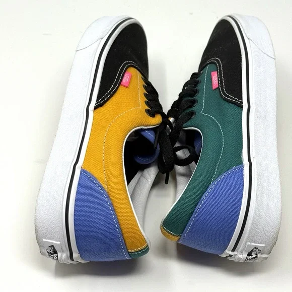 VANS Era Mix & Match - 500714 Black Blue Yellow Green Size 7.5 Men 9.0 Women EUC - Picture 10 of 11